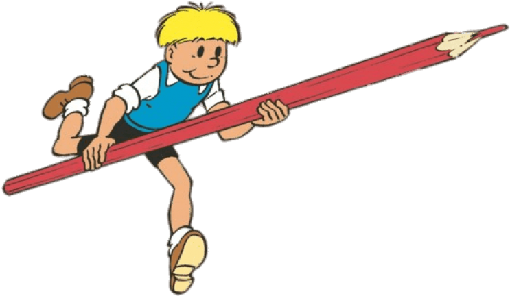 Free Png Download Jommeke Holding A Giant Pencil Png - Jommeke Clipart (850x503), Png Download