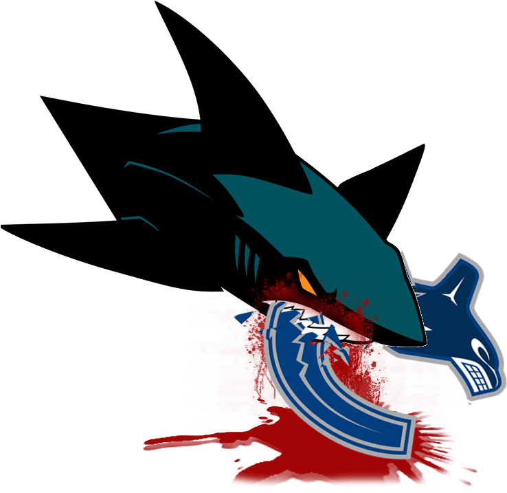 #stanleycupplayoffs #sjsharks #vancouvercanucks San - San Jose Sharks Clipart (786x744), Png Download