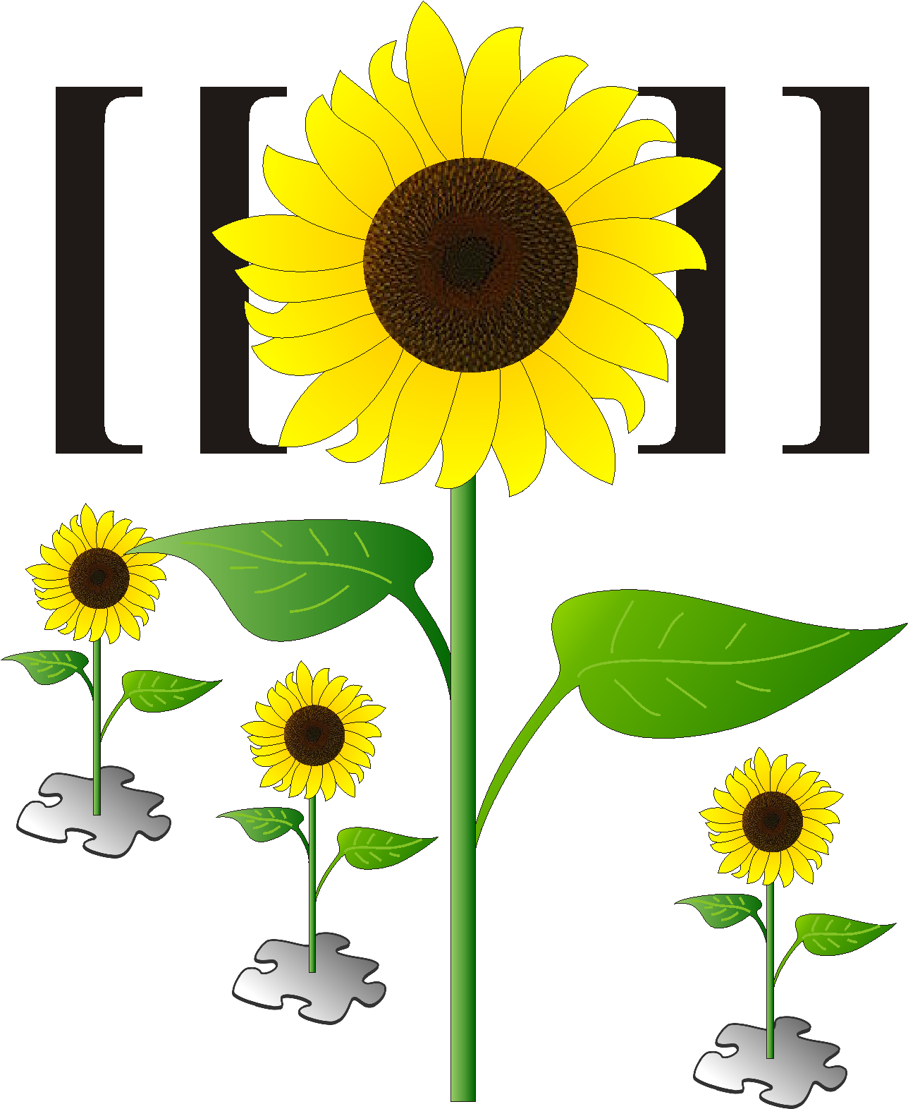 Mediawiki Mascot 6 - Sunflower Clipart (1287x1587), Png Download