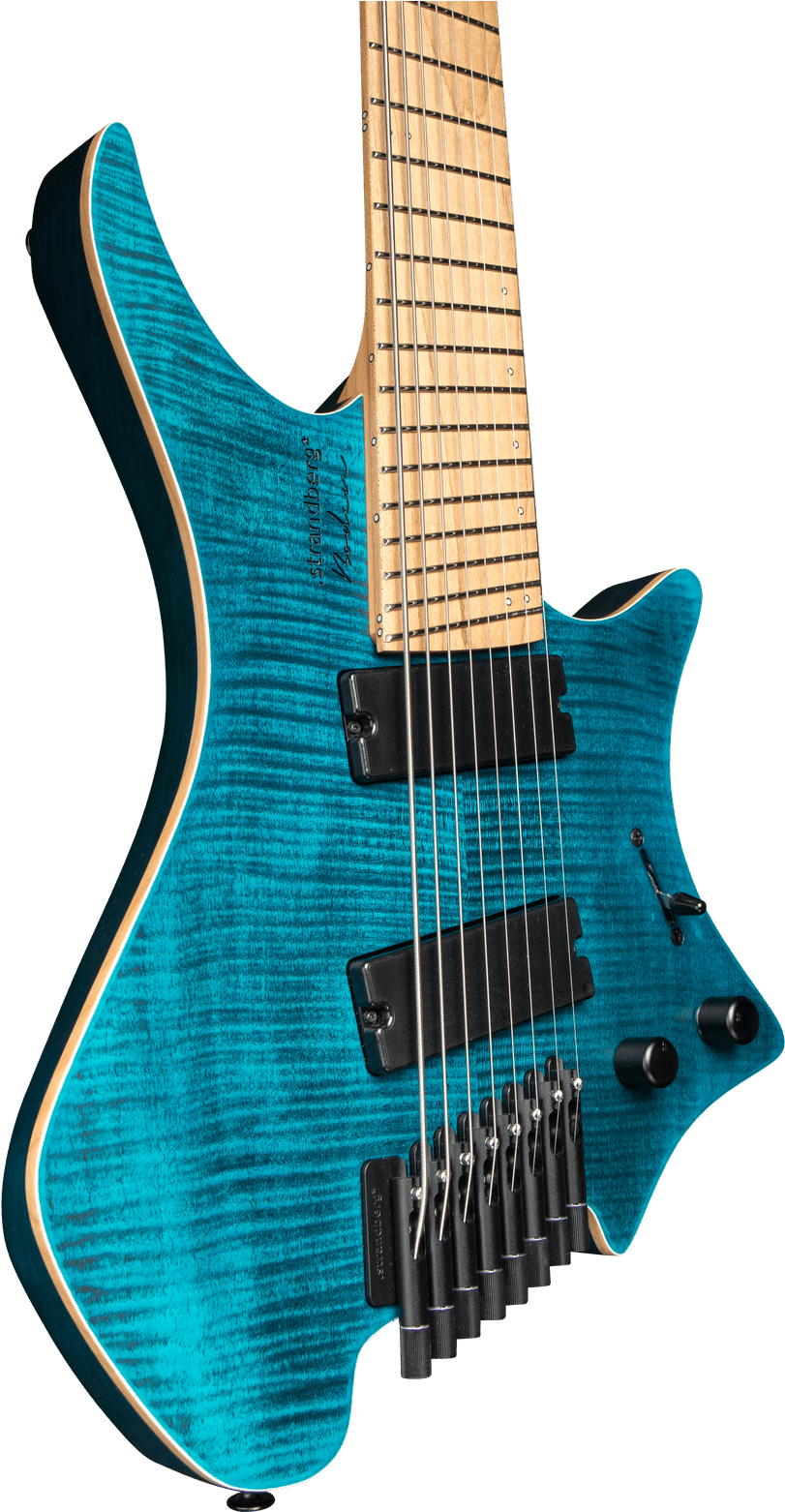 Boden Standard 8 Maple Flame Blue - Electric Guitar Clipart (1066x1600), Png Download