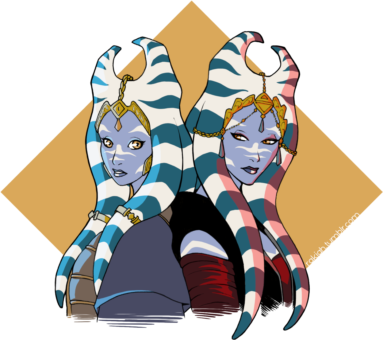 Togruta Sisters , Png Download - Cartoon Clipart (1249x1107), Png Download