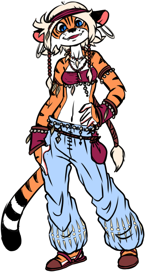 Which One You Like Most Tribal Outfit Or Harem Pants - Cartoon Clipart (848x1200), Png Download