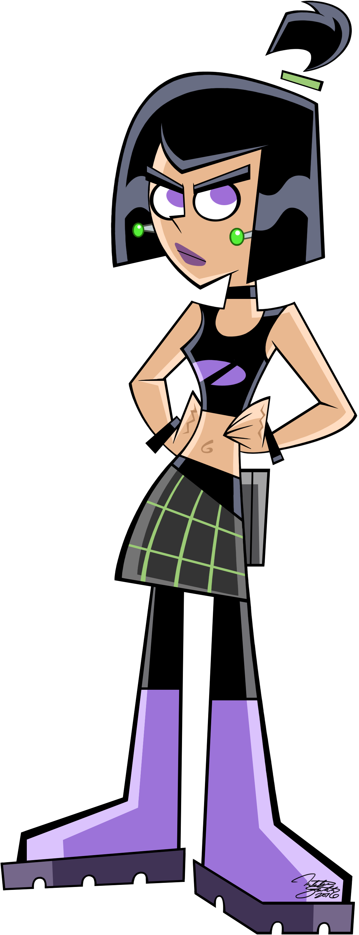 Sc Sam Manson Profile - Danny Phantom Characters Sam Clipart (1219x3172), Png Download