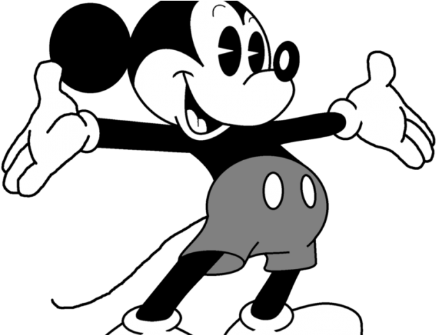 Mickey Mouse Clipart Hands - Transparent Mickey Mouse Black And White - Png Download (640x480), Png Download