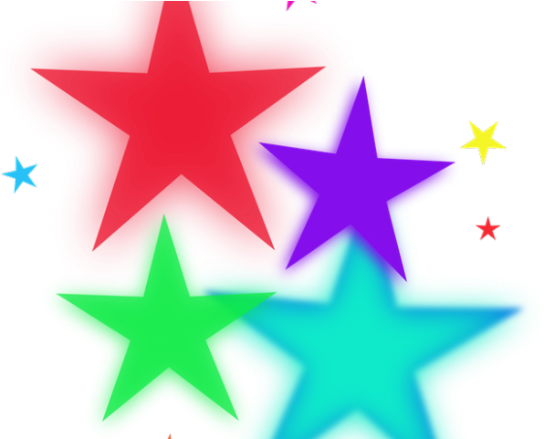 Star Clipart Swirl - Transparent Clipart Colorful Stars - Png Download (640x480), Png Download