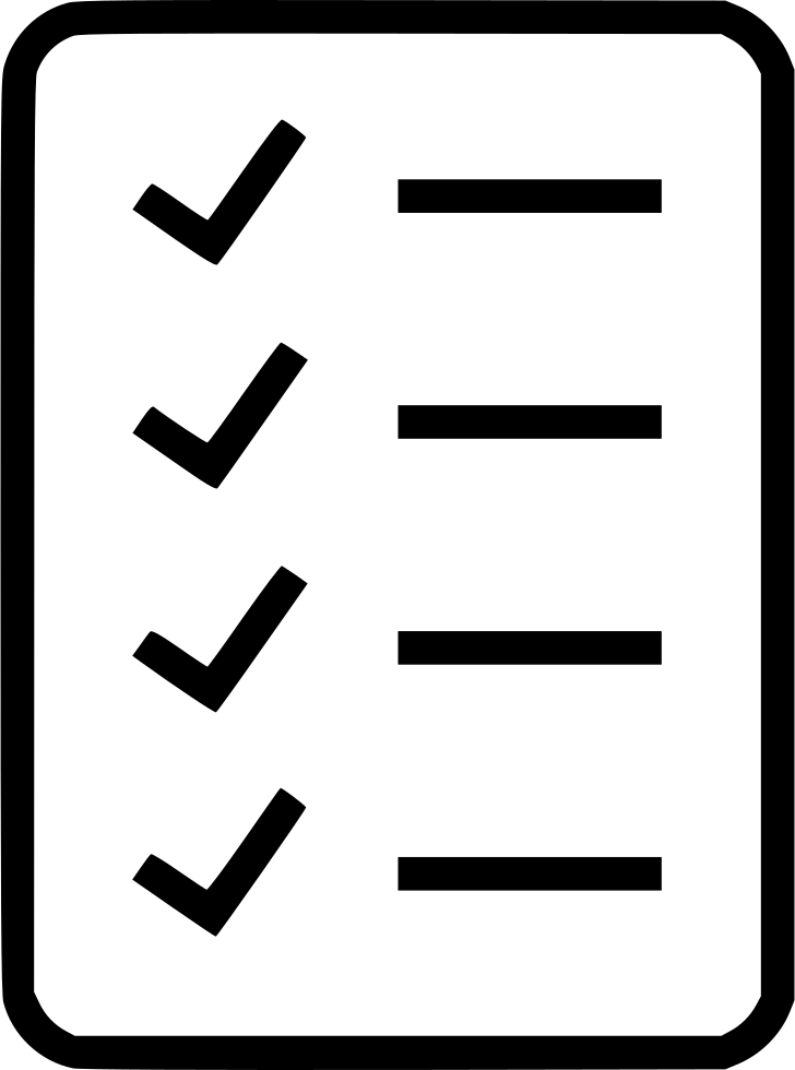 Check Marks Ok List Comments Clipart (728x980), Png Download
