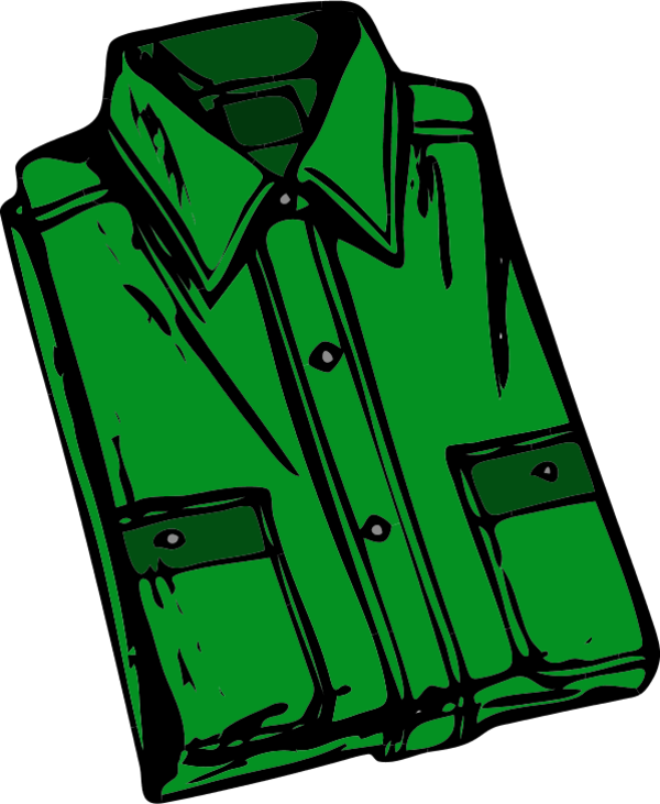 Folded Clothes Clip Art - Shirt Clip Art - Png Download (600x731), Png Download