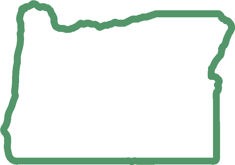 Oregon Gallery - Outline Of Oregon Clipart (800x583), Png Download
