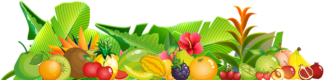 Plantsnfruitsleft 01 01 - Berry Clipart (1910x388), Png Download
