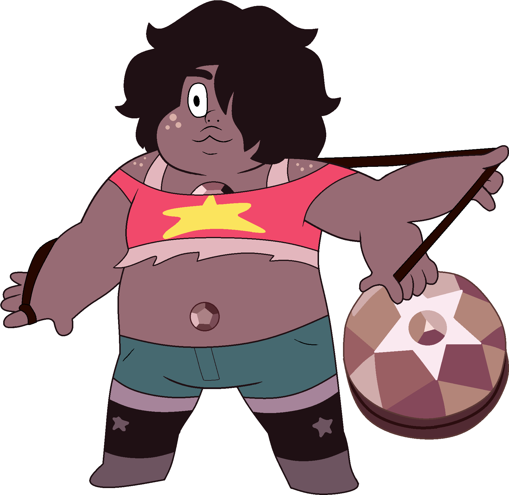 Smoky Auncle With Yoyo - Steven Universe Smoky Quartz Citrine Clipart (1763x1715), Png Download