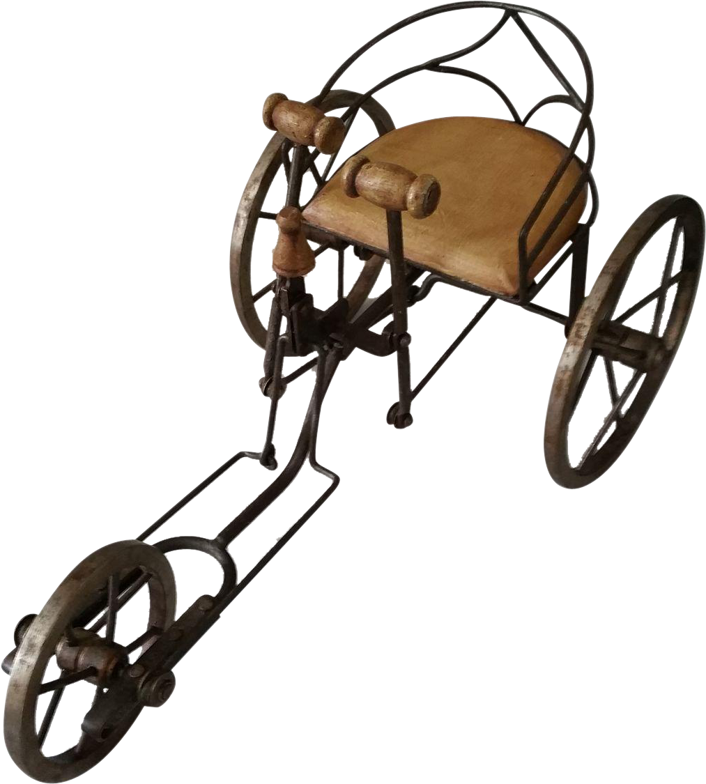 Rare Salesman Sample English Invalid Tri Wheelchair - Wheelchair Clipart (1124x1124), Png Download