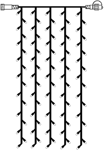 Curtain Lights Extra System Decor - Light-emitting Diode Clipart (600x600), Png Download