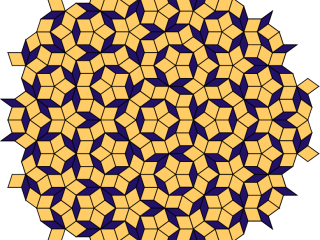 Tile Clipart Tiling - Penrose Tiling Kites And Darts - Png Download (640x480), Png Download