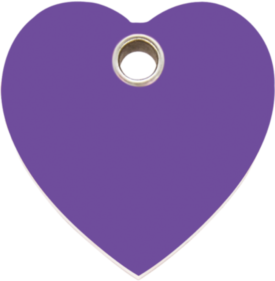 Purple Heart Plastic Pet Tag - Heart Clipart (1200x1200), Png Download