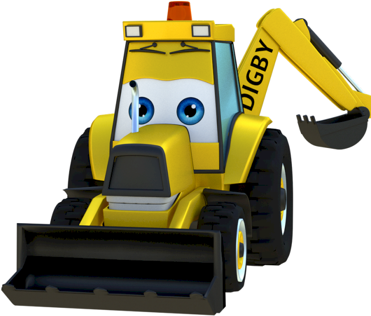 More About Digby - Bulldozer Clipart (766x768), Png Download