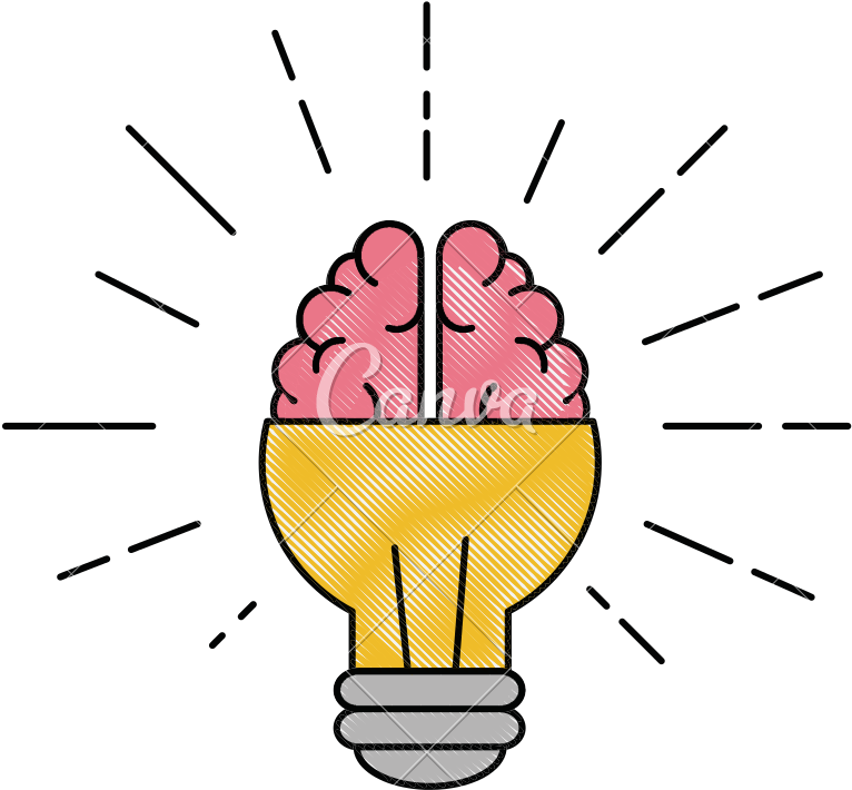 Idea Clipart Lightbulb Brain - Png Download (800x800), Png Download