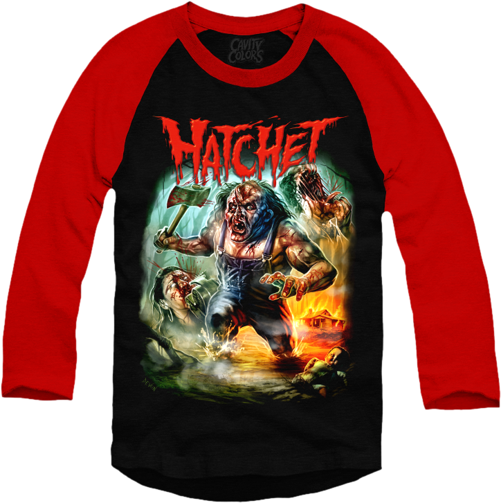 Hatchet - Baseball Shirt - Ghoulies T Shirt Clipart (828x758), Png Download