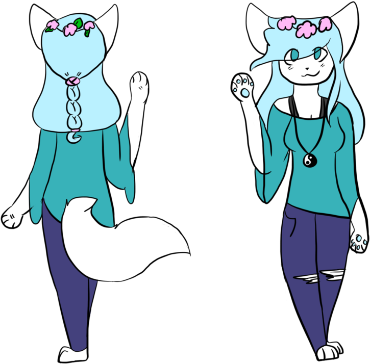 Adoptable Closed Anthro Hippie - Cartoon Clipart (1024x768), Png Download