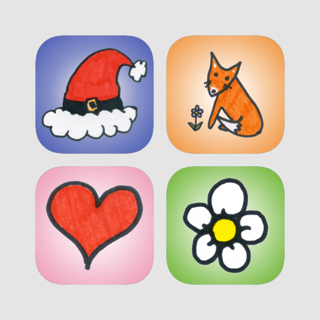 10 Pack Sticker Doodles 4 - Cartoon Clipart (630x630), Png Download