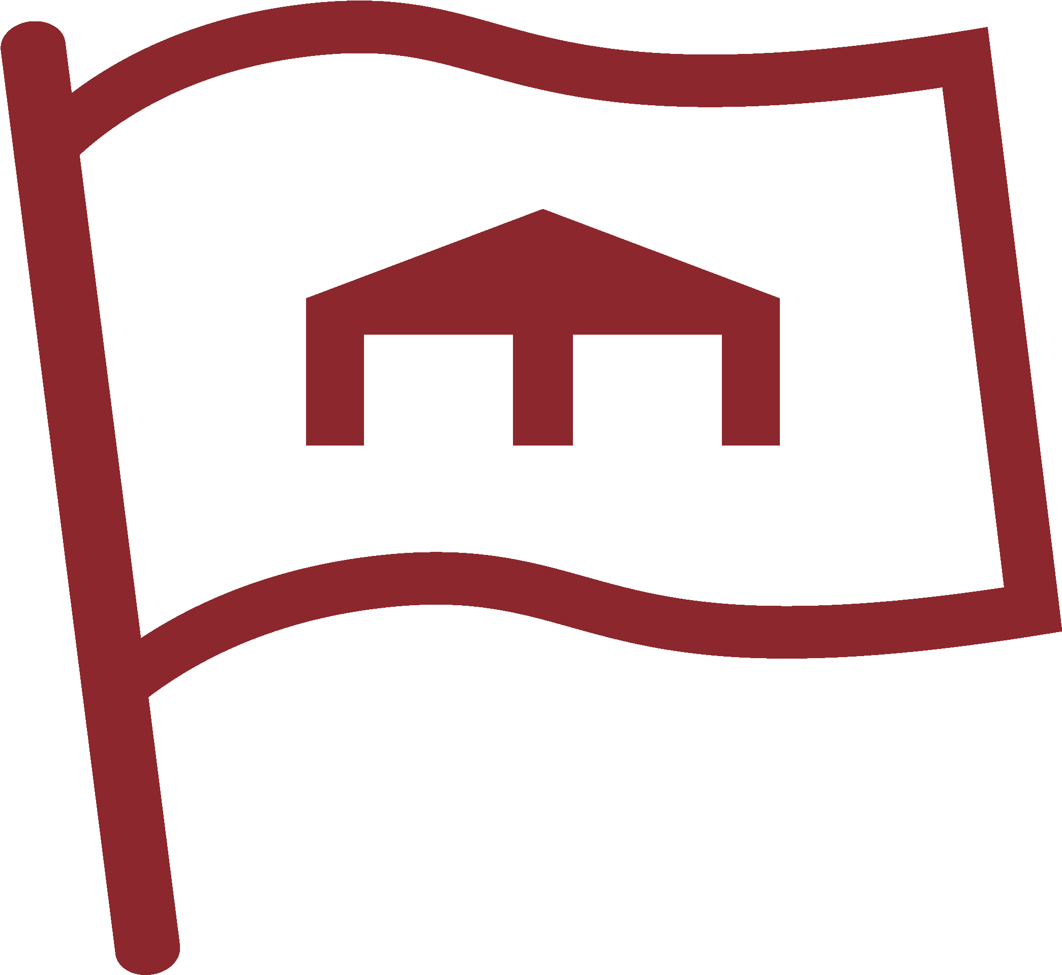 190126 Brough - Creek - National Flag - Barn - Final Clipart (2351x2169), Png Download