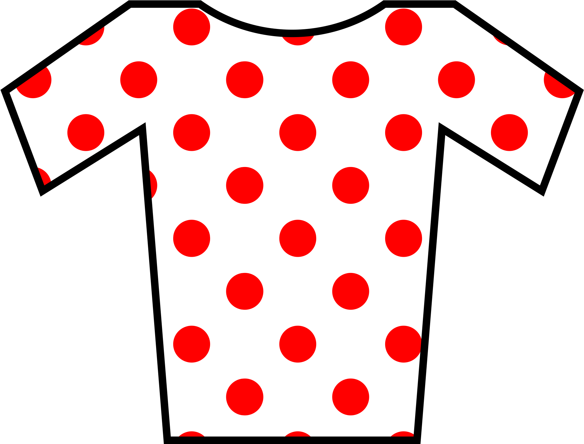 Polka Dot Jersey , Png Download - Polka Dot Jersey Png Clipart (1871x1425), Png Download
