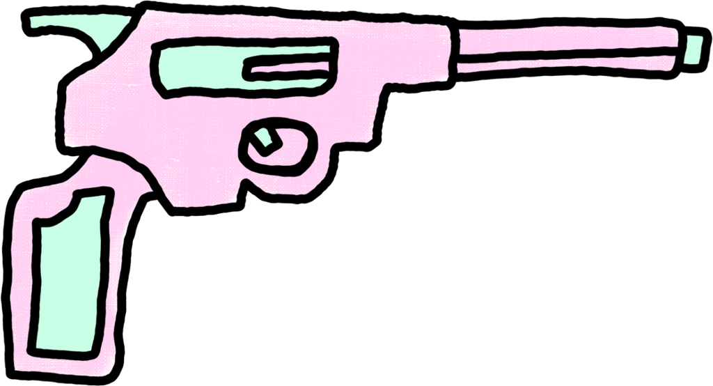 Gun Sticker - Pistola Png Clipart (1024x554), Png Download