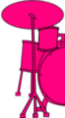 Pink Clipart Drum Set - Clip Art - Png Download (640x480), Png Download
