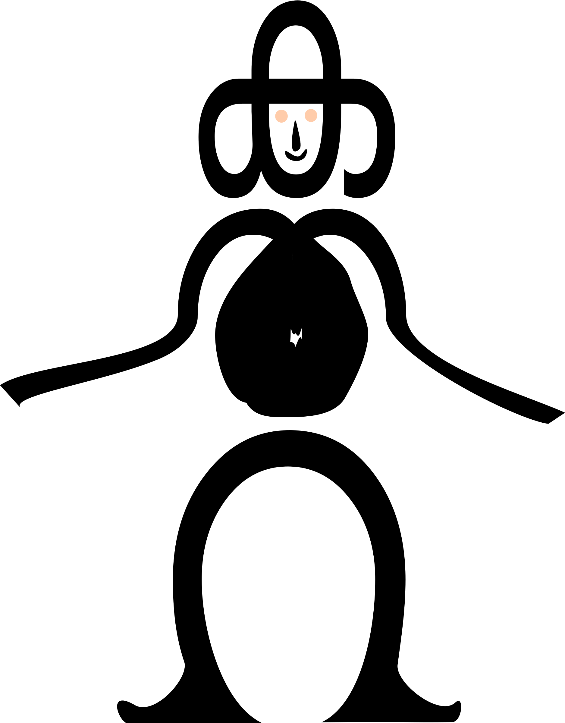 This Free Icons Png Design Of Letter Human Clipart (1875x2400), Png Download