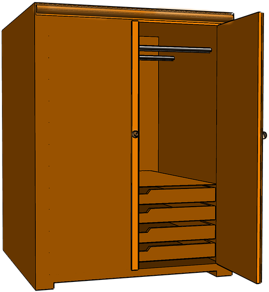 Closet Png High-quality Image - Cupboard Clipart (960x637), Png Download