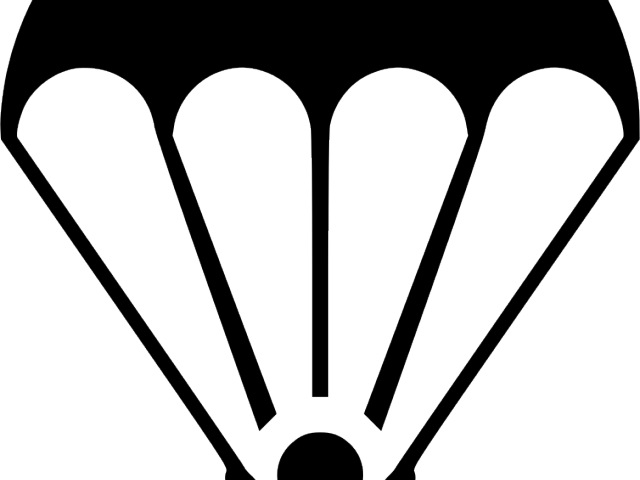 Parachute Clipart Black And White - Png Download (640x480), Png Download