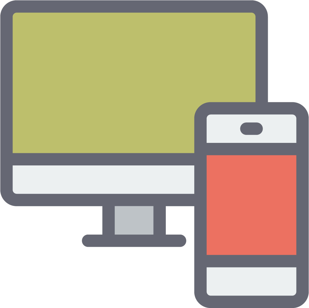 It's An Opportunity To Give Your Website A Once-over - Monitor And Smartphone Icon Png Clipart (1024x1024), Png Download