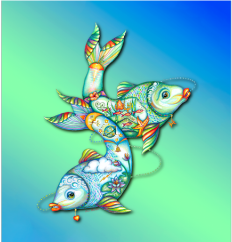 Pisces Clipart Koi - Cartoon - Png Download (640x480), Png Download