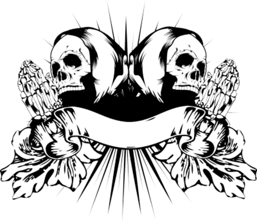 Download Free Png Download Praying Skull Hands Tattoo Png Images