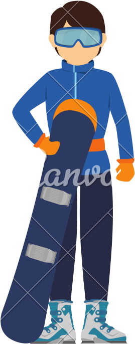 Snowboard Clipart Winter Person - Canva - Png Download (800x800), Png Download