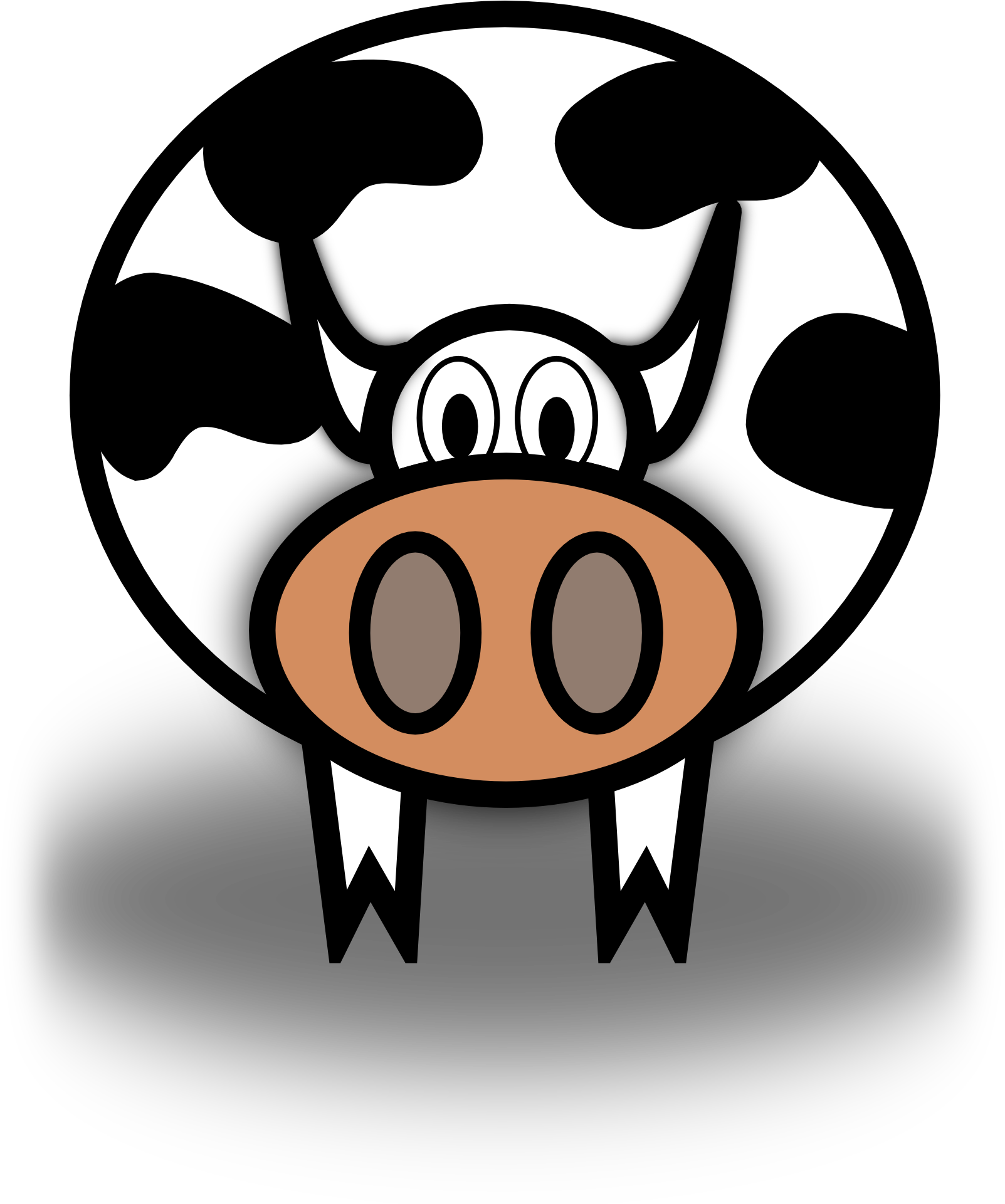 Clipart Cow Head - Cow Clip Art - Png Download (1616x1920), Png Download