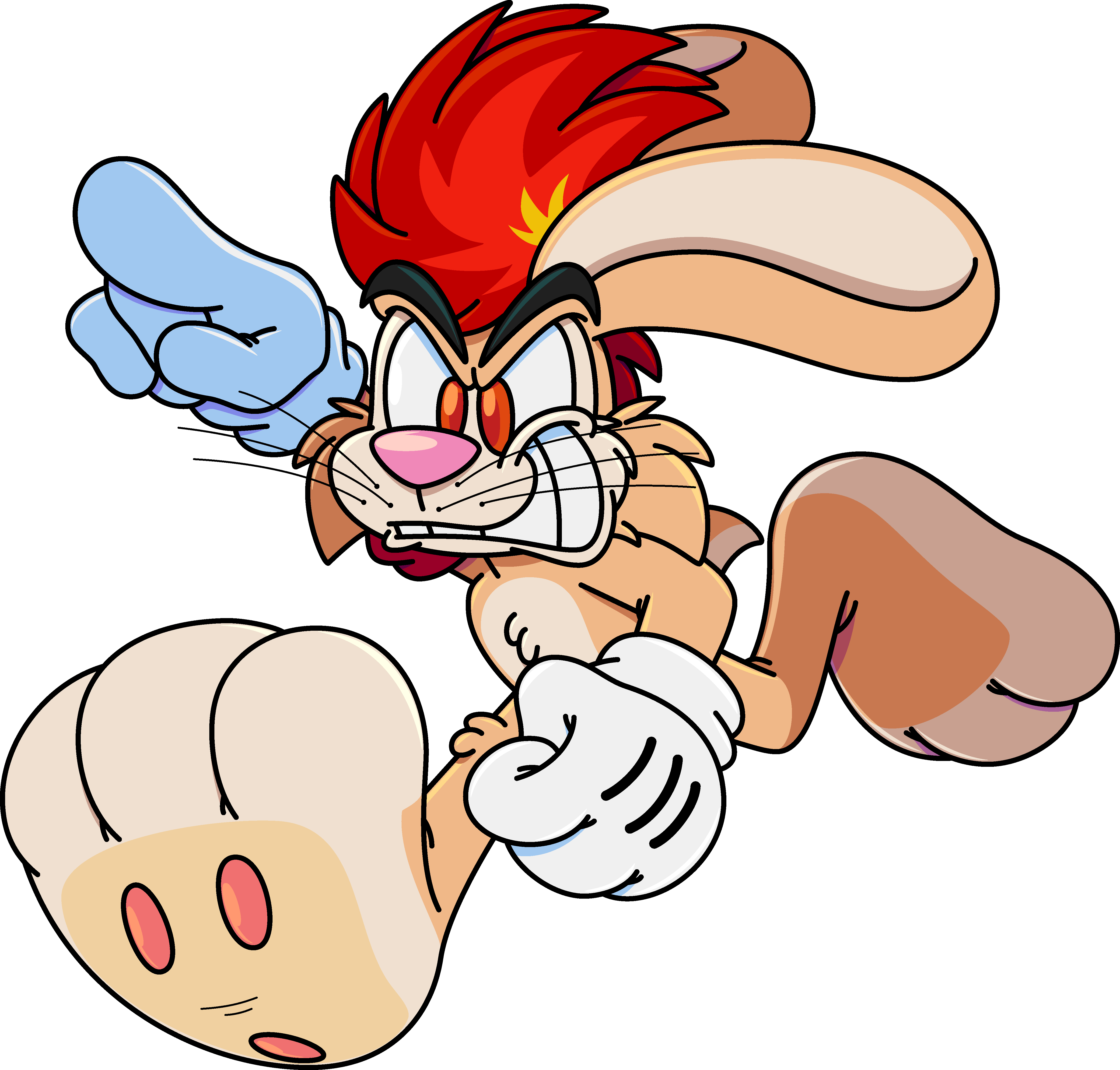Dashin' Bun - Cartoon Clipart (4800x4584), Png Download