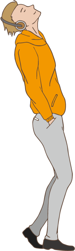 A Man Listens To Music With Headphones - Illustration Clipart (842x842), Png Download