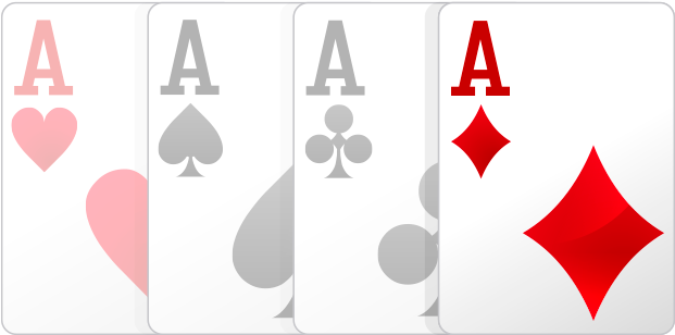 One Card Hand - Emblem Clipart (754x424), Png Download