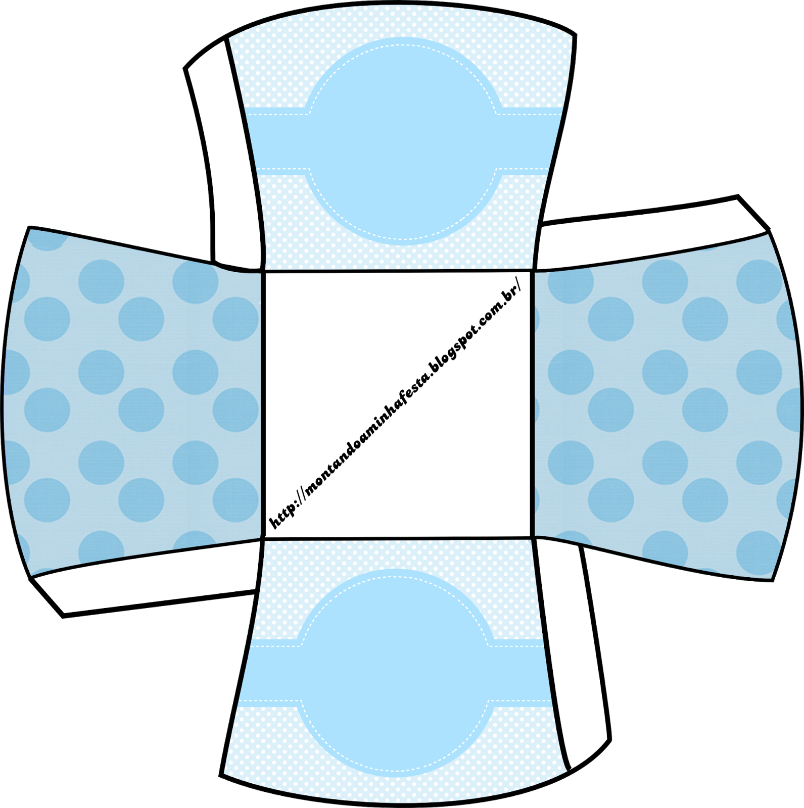 Free Printable Light Blue And Polka Dots Kit Clipart (1591x1600), Png Download