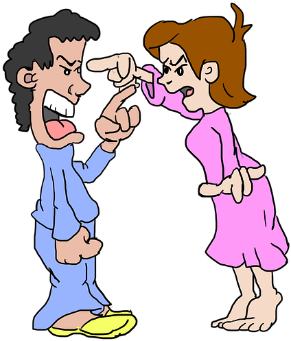 Fight Clipart Bickering - Husband - Png Download (478x720), Png Download