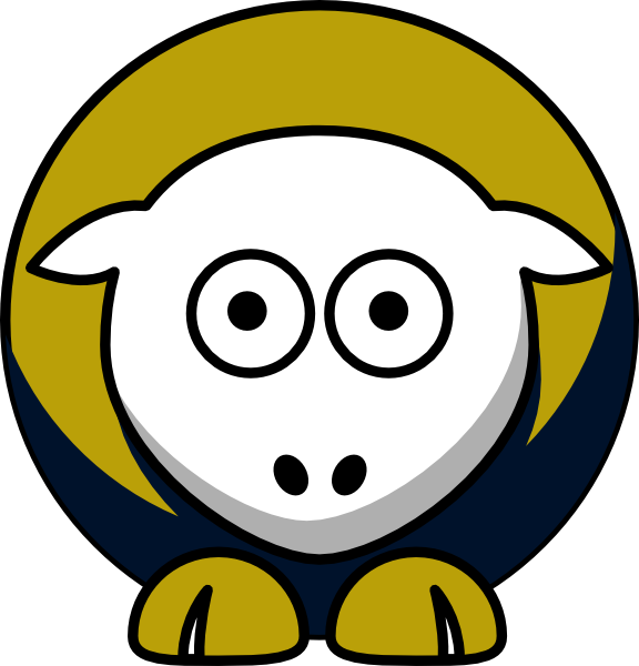 Sheep - College Football Clipart (576x600), Png Download
