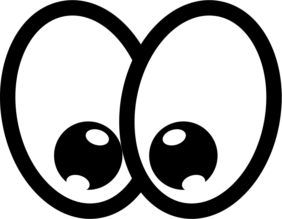 Clip Art Black And White Download Cartoon Happy Svg - Happy Eyes Cartoon Png Transparent Png (981x762), Png Download