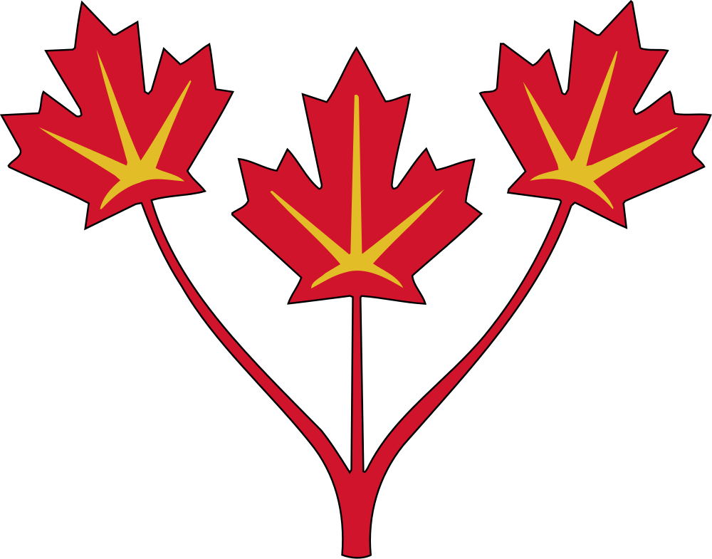 Three Maple Leaves Of Canada - Canadian Coat Of Arms Shield Clipart (1000x785), Png Download