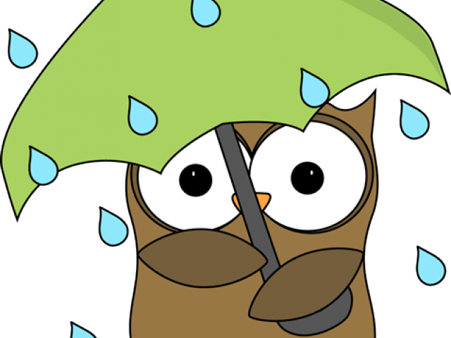 Owl Clipart Rain - Rain Clip Art - Png Download (640x480), Png Download