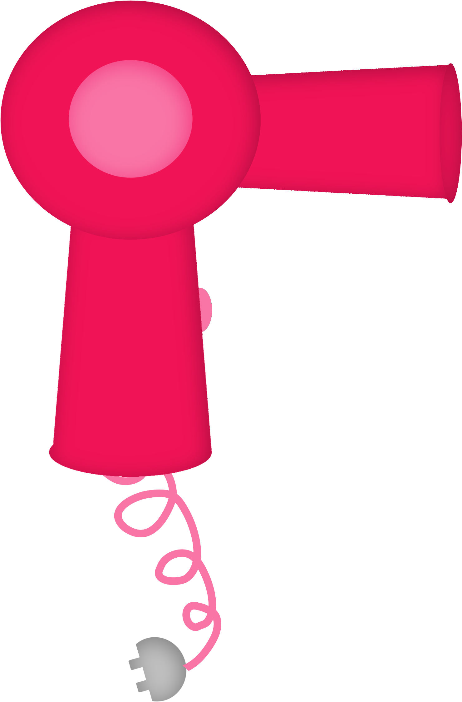 Cosmetology Clipart Hairdryer - Pink Blow Dryer Clip Art - Png Download (2600x2600), Png Download