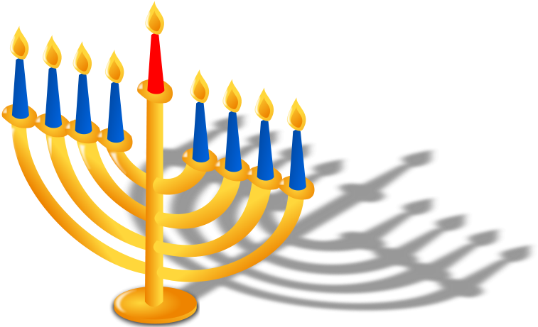 Menorah Clipart Png Transparent Png (800x480), Png Download