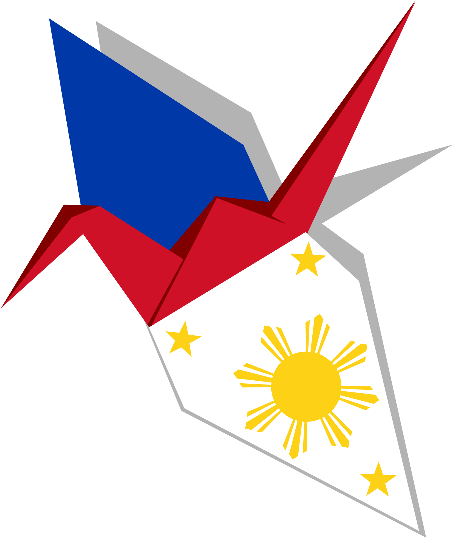 Origami Pilipinas - Philippines Flag Sun Throw Blanket Clipart (2400x2400), Png Download