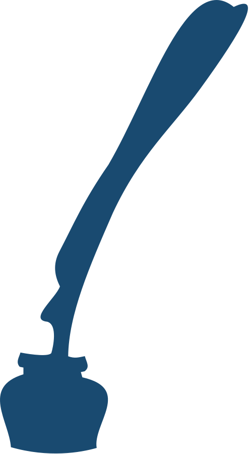 Inkwell With Quill Clipart, Vector Clip Art Online, - Pióro I Kałamarz Png Transparent Png (494x900), Png Download