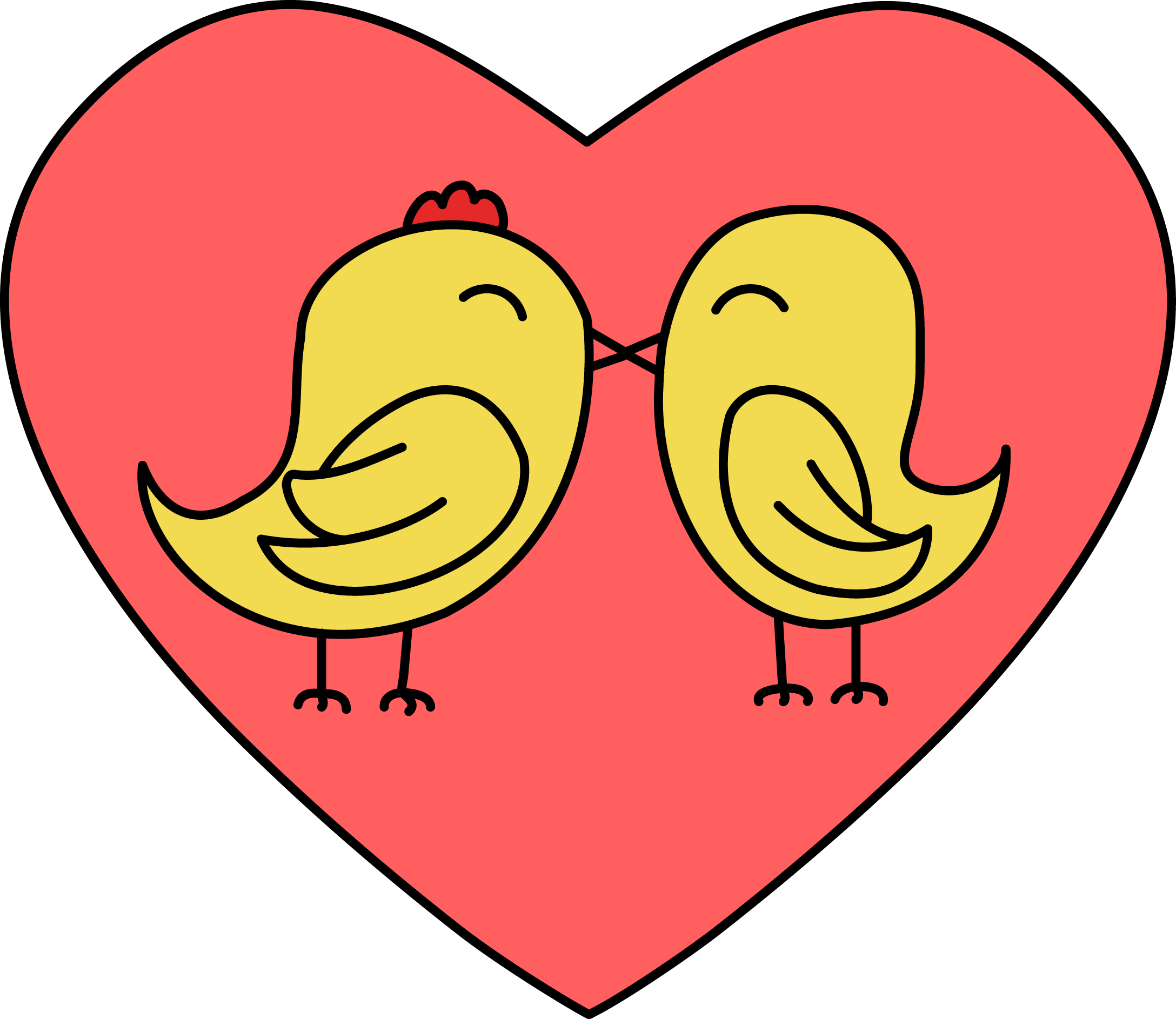 Image For Free Chicks Couple Clip Art - Clip Art - Png Download (2176x1886), Png Download