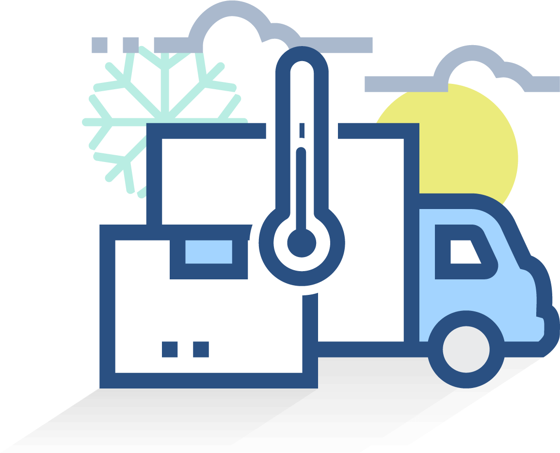 Two Semi Tractors Coming Head-on, Moving Side By Side - Cold Chain Logistics Icon Clipart (1920x1080), Png Download